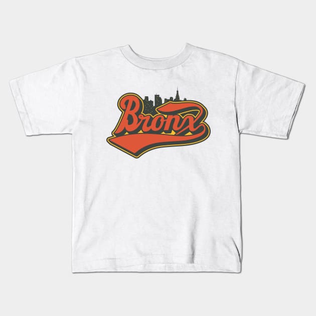 New York Bronx - New York Bronx Schriftzug - Bronx Logo Kids T-Shirt by Boogosh